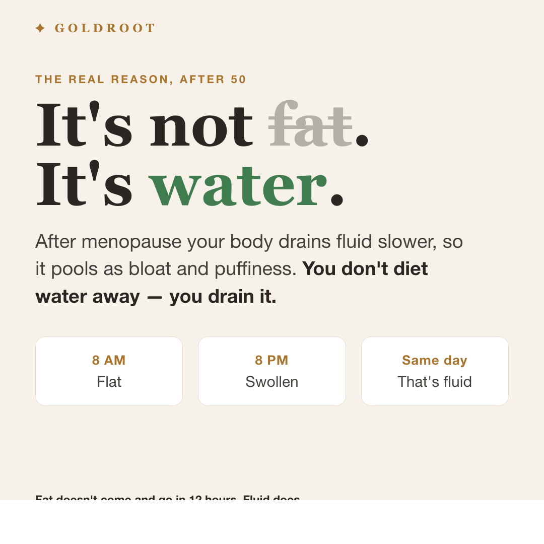 It's not fat, it's water — the menopause drainage reframe